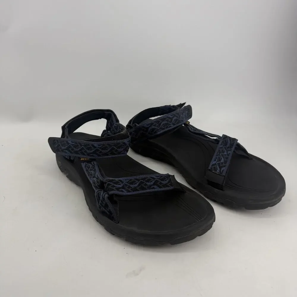 Teva Sandals Mens Size 13 Black Blue Hiking Sport Strap Shoes 1093379 FU1123L